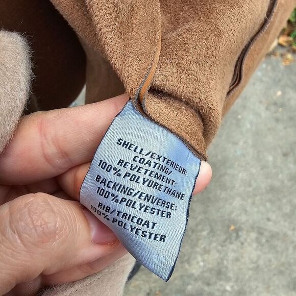 Bagatelle Brown Faux Leather Jacket For Women, Size L, Pre-owned - Picture 8 of 9